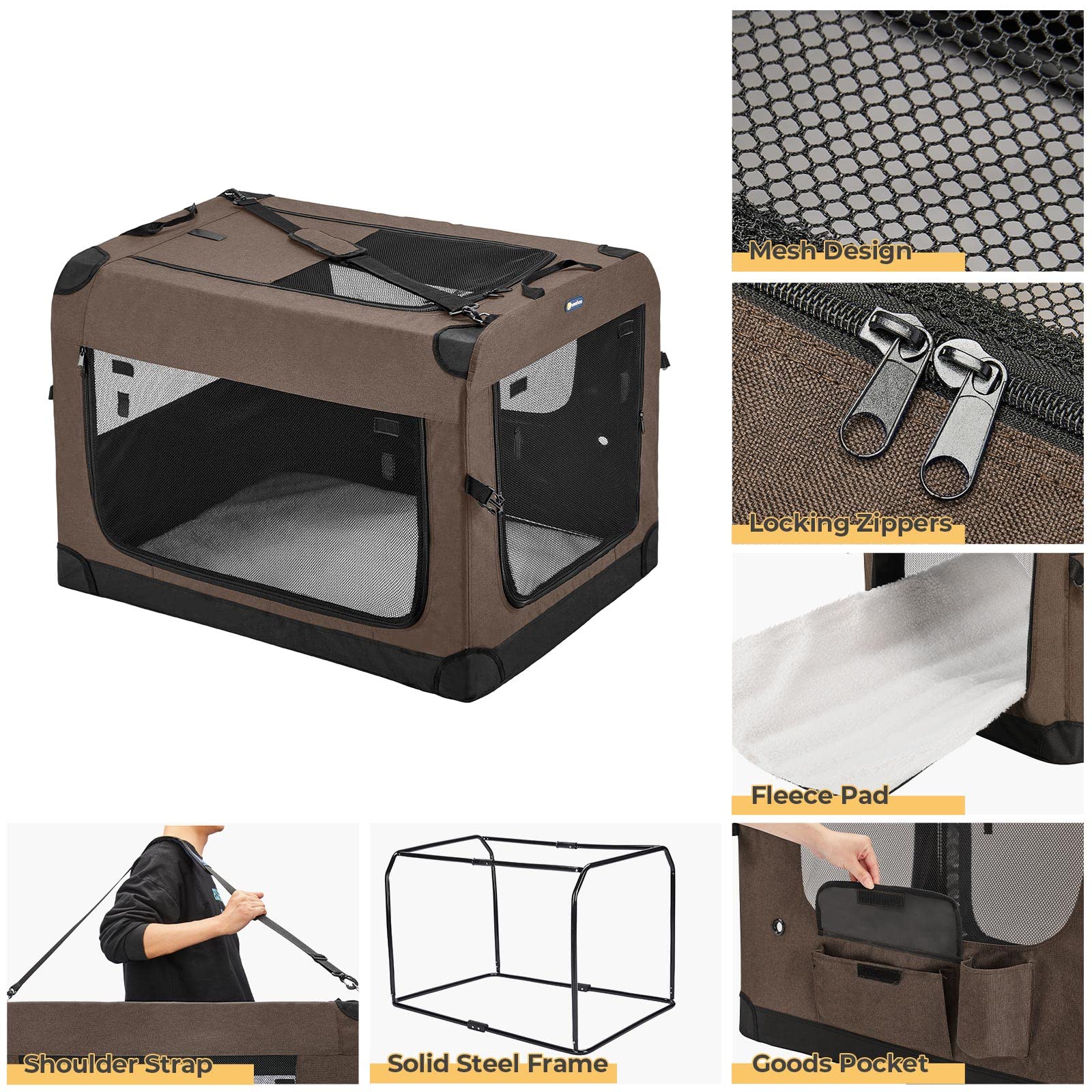 Veehoo con tres puertas enrollables para acceso cómodo