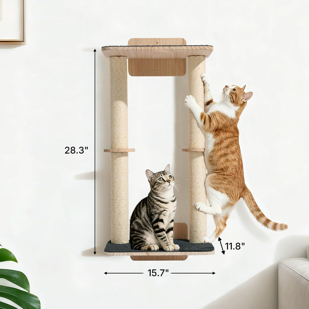 Rascar y observar desde altura con Veehoo para gatos curiosos.