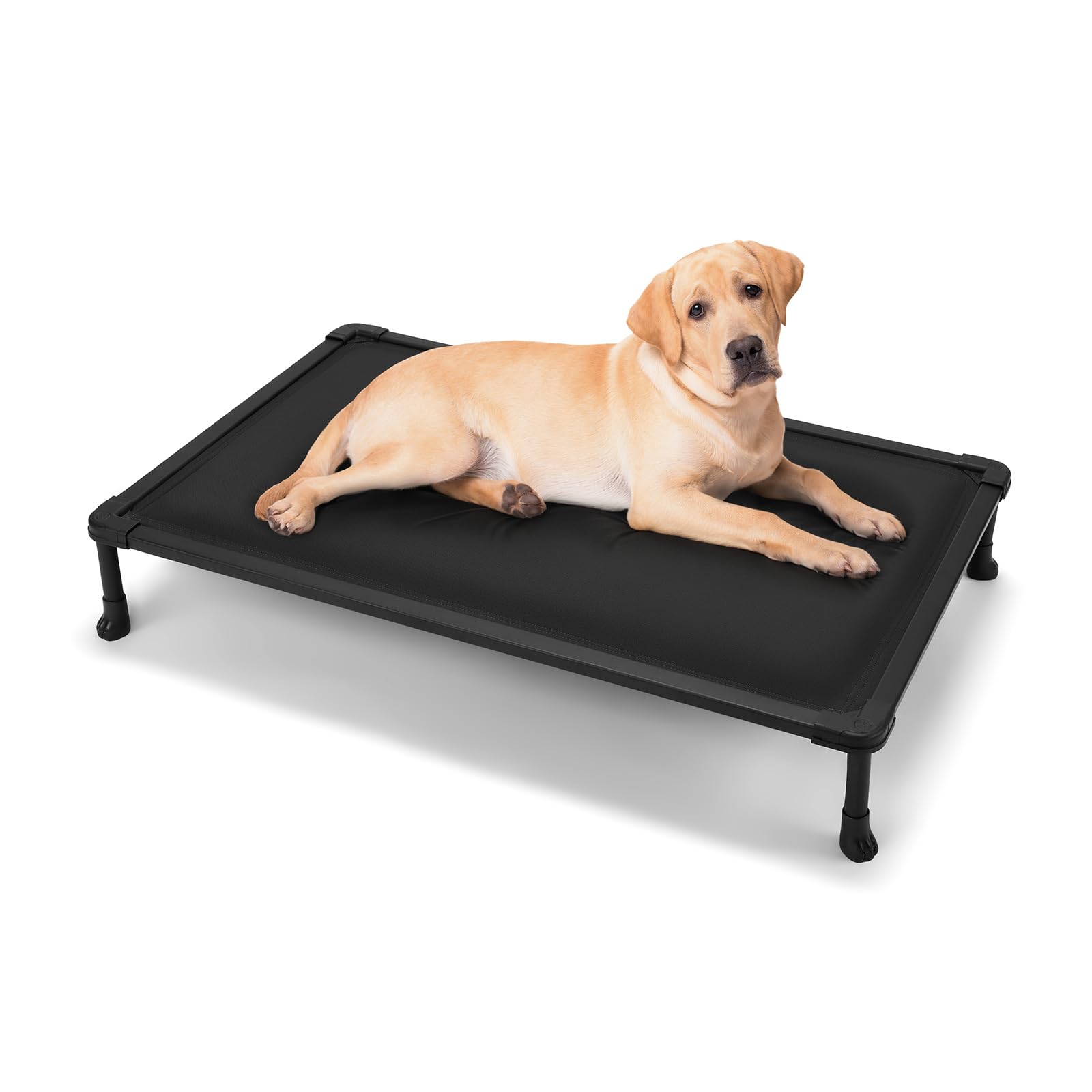 Cama Veehoo de 41 pulgadas en negro para perros grandes.
