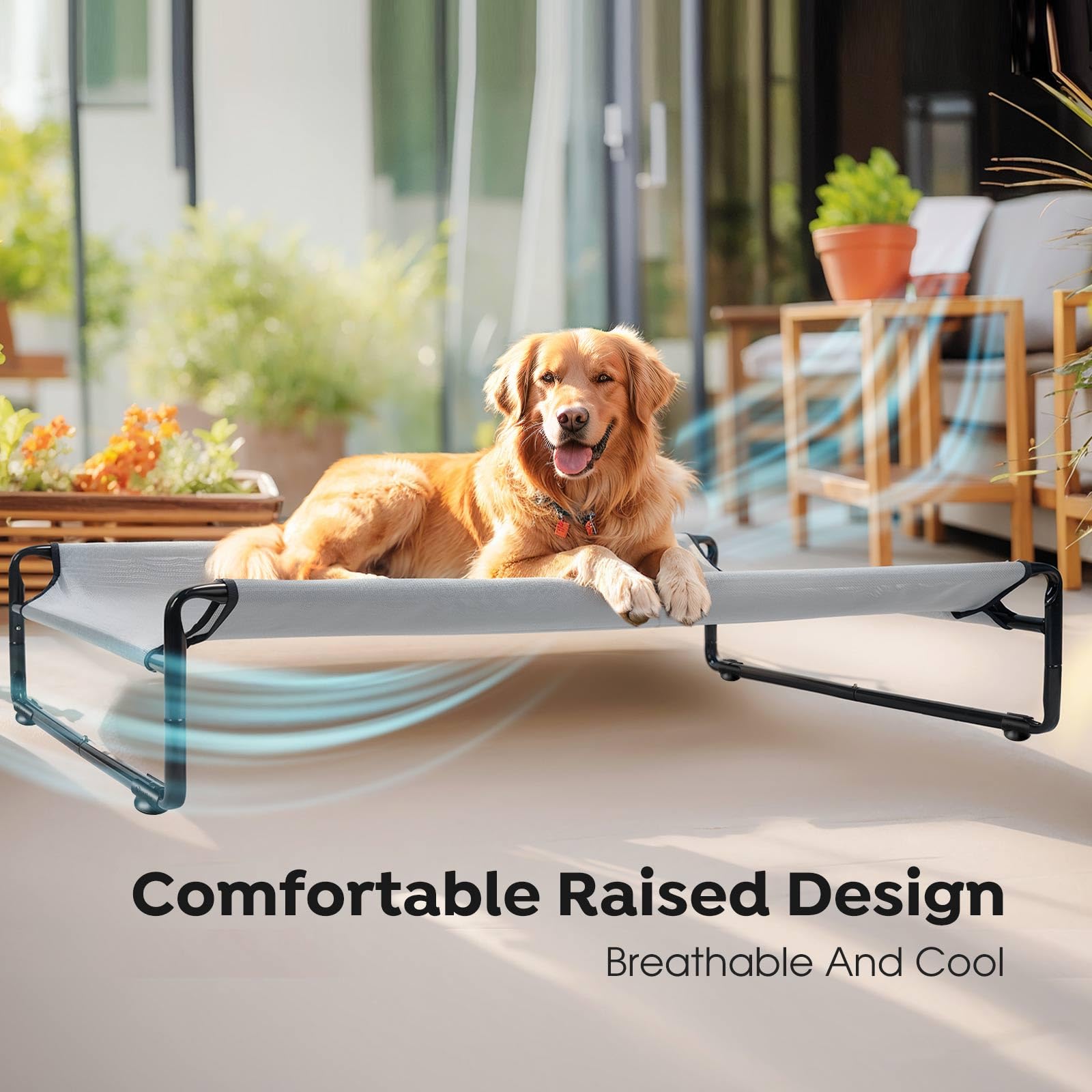 Veehoo estructura de acero resistente, diseño estable para uso al aire libre