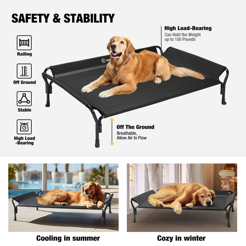 Uso interior y exterior: cama para perro Veehoo portátil y resistente