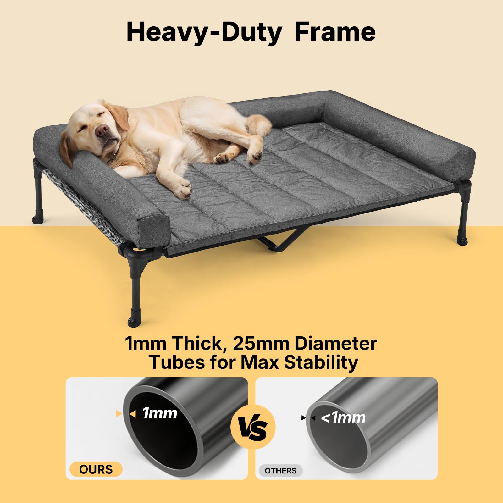 Uso en interior y exterior de la cama Veehoo para mascotas