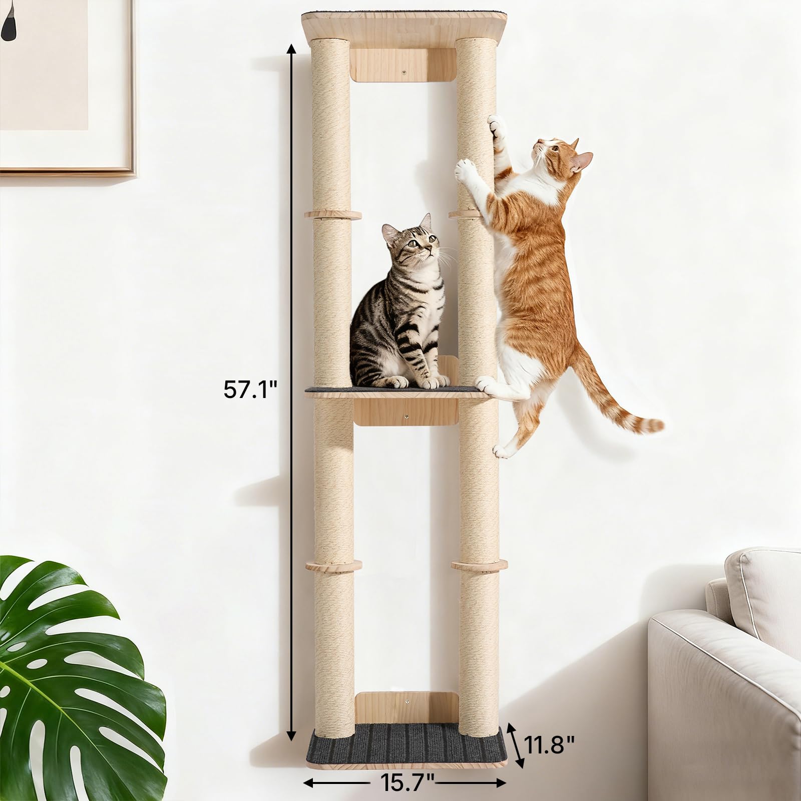 Uso en interiores Veehoo, aporta diversión y descanso para gatos.