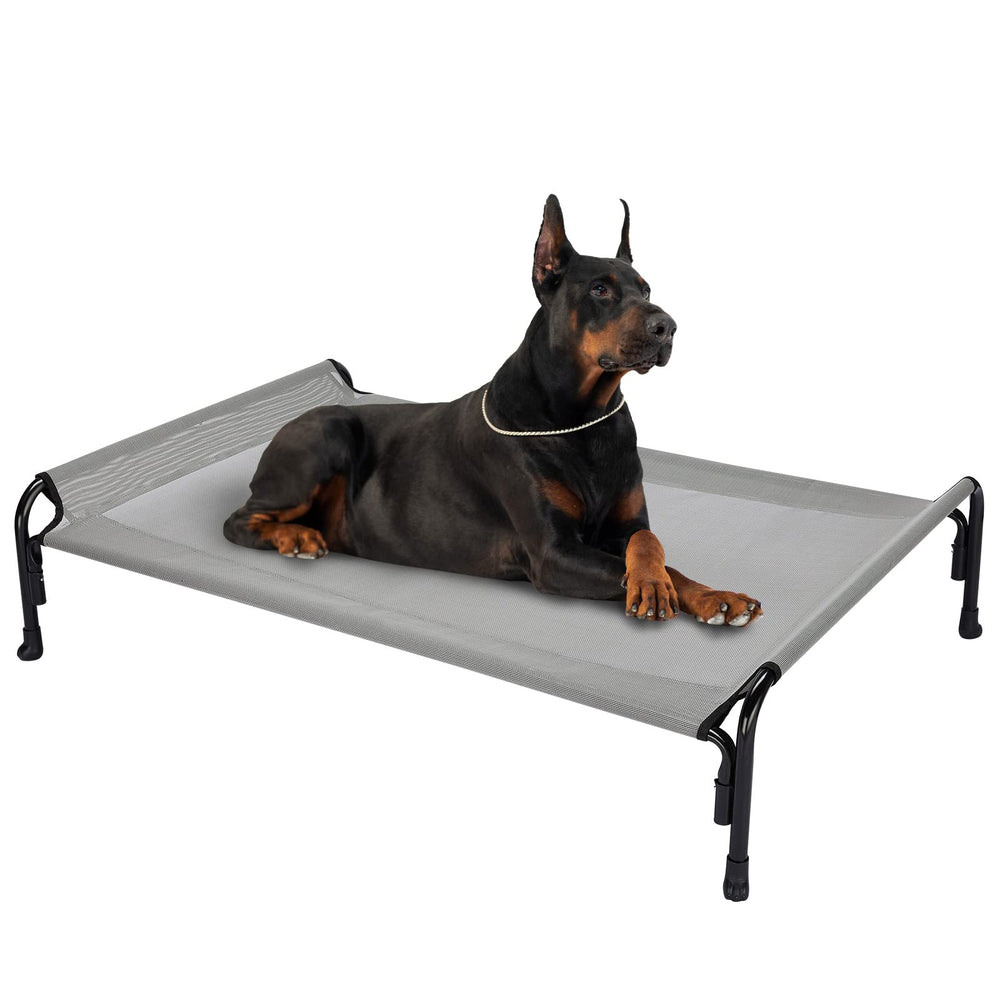 Cama elevada Veehoo XL para exterior, descanso fresco al aire libre.