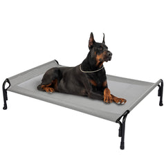 Cama elevada Veehoo XL para exterior, descanso fresco al aire libre.
