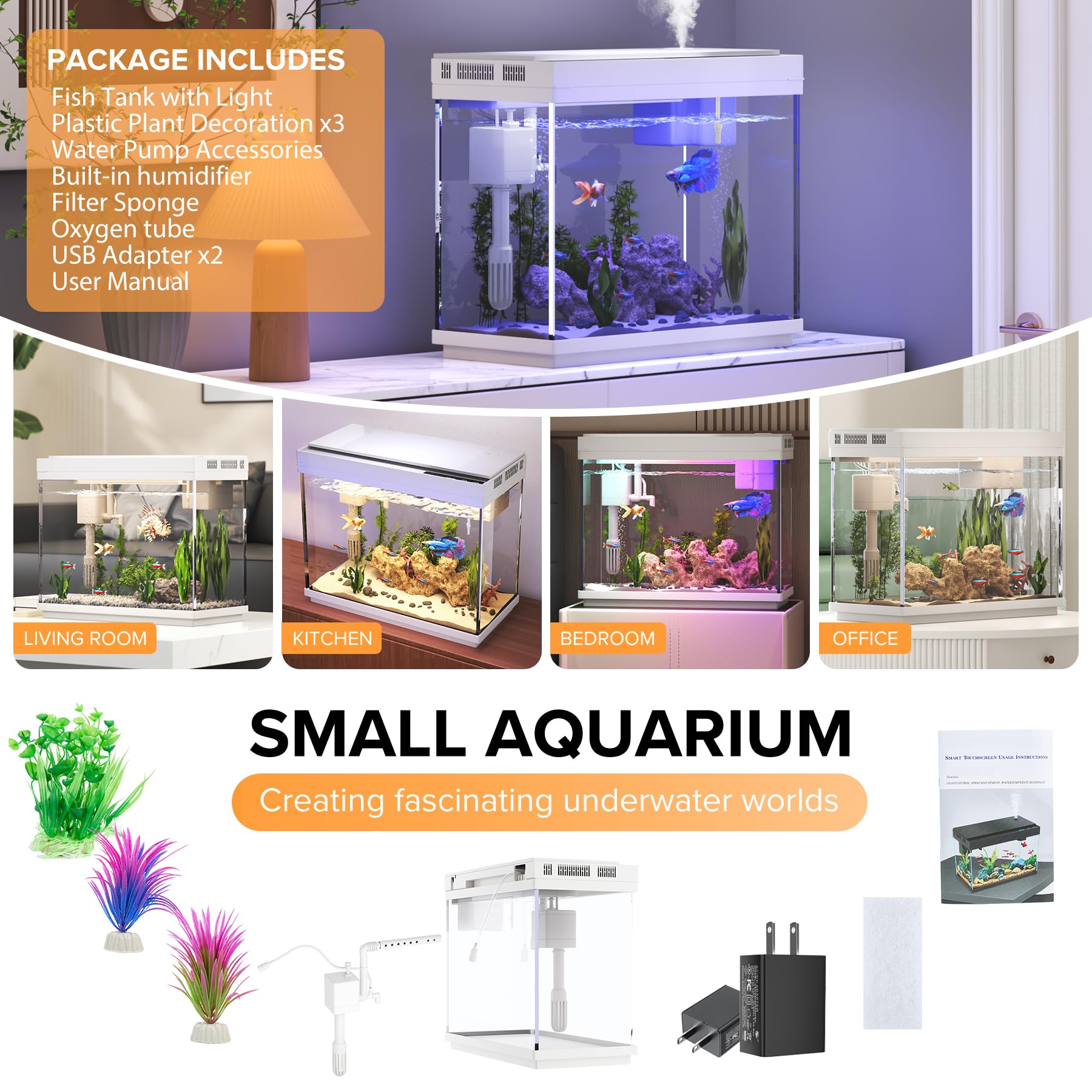 Vehipa acuario, vidrio UHD 4 mm para ver detalles nítidos