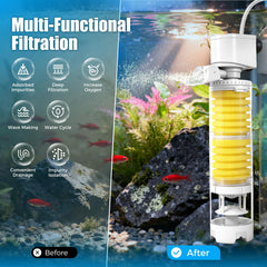 Vehipa filtro pecera oxigenacion ajustable para peces activos