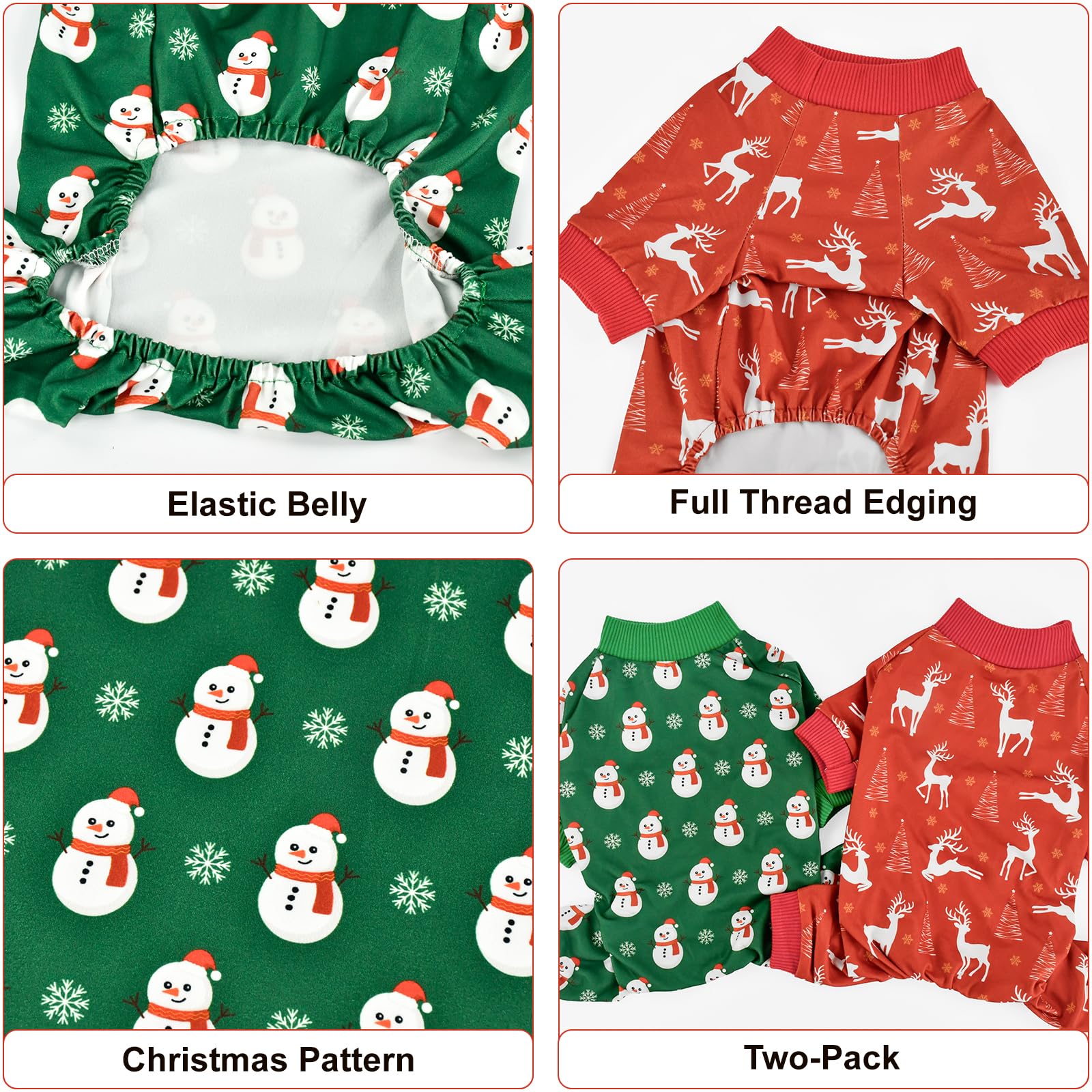 Vehomy pijama para perro con árbol de Navidad, perfecto para fotos familiares