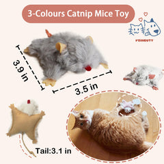 Veinbuty ratón catnip, textura suave y estimulante sensorial