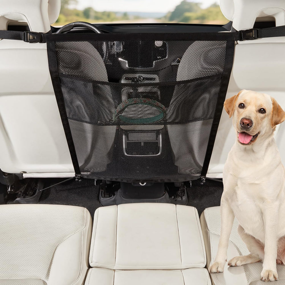 Barrera Veitail para perros en coche bloquea distracciones y mantiene al compañero seguro.