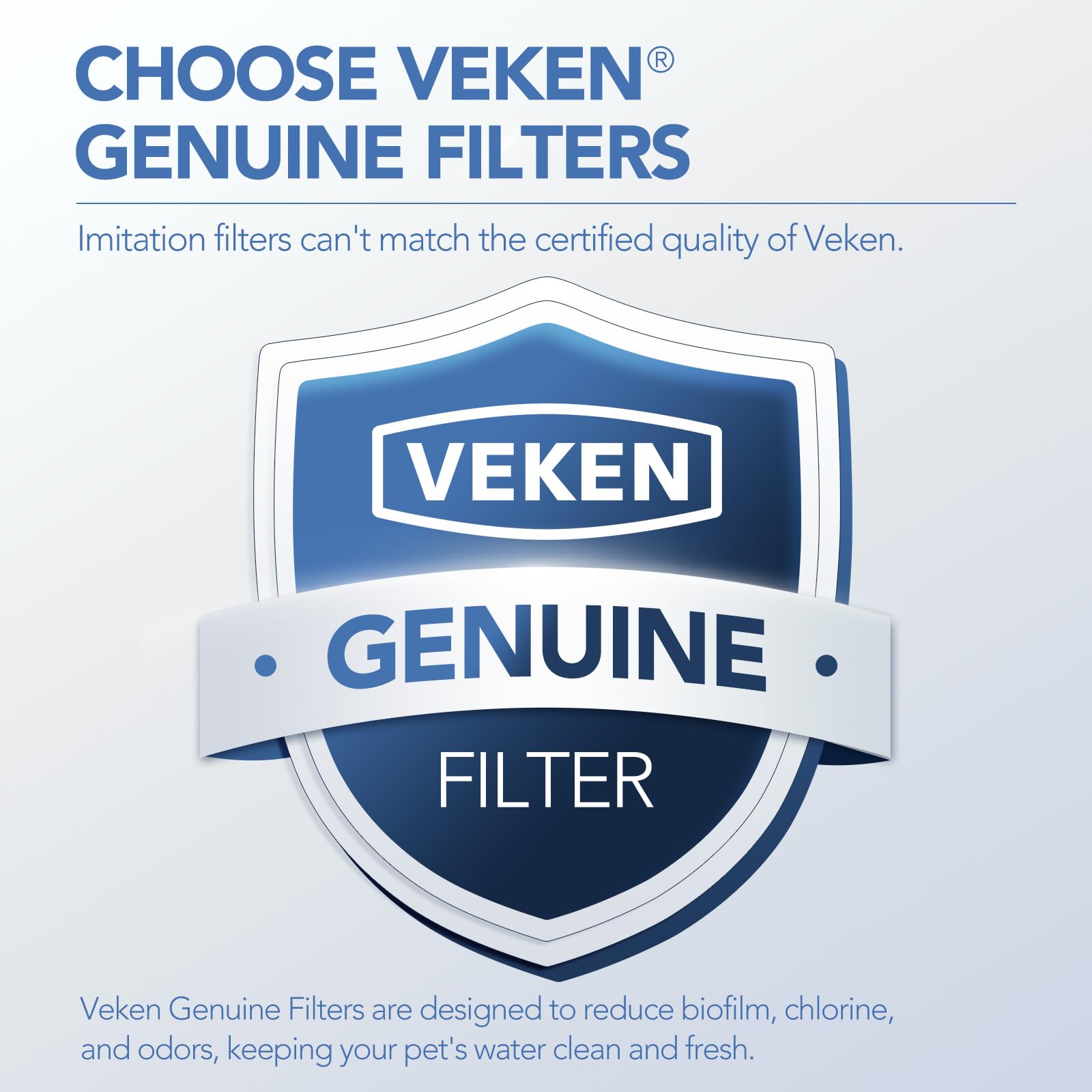 Filtros Veken para fuente 84oz, agua limpia y sabor suave para mascotas.