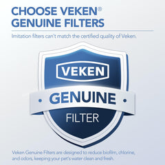 Filtros Veken para fuente 84oz, agua limpia y sabor suave para mascotas.