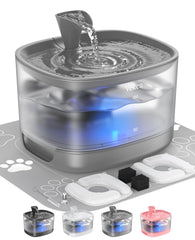 Veken Fontana para gatos, vista frontal, agua fresca para beber.