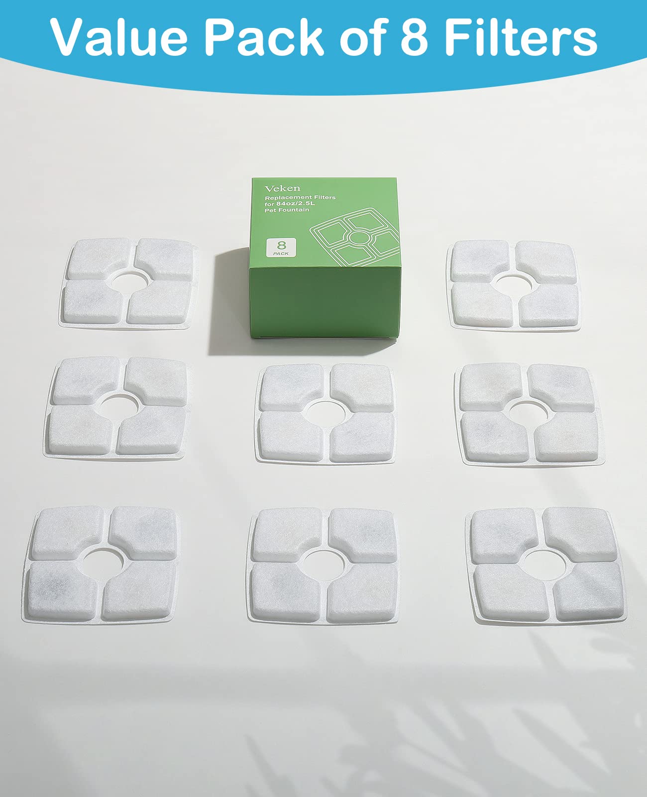 Veken juego de ocho filtros mejora la experiencia diaria de beber agua.