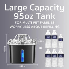 Veken tanque grande 2.8 L: menos recargas, mascotas siempre hidratadas.