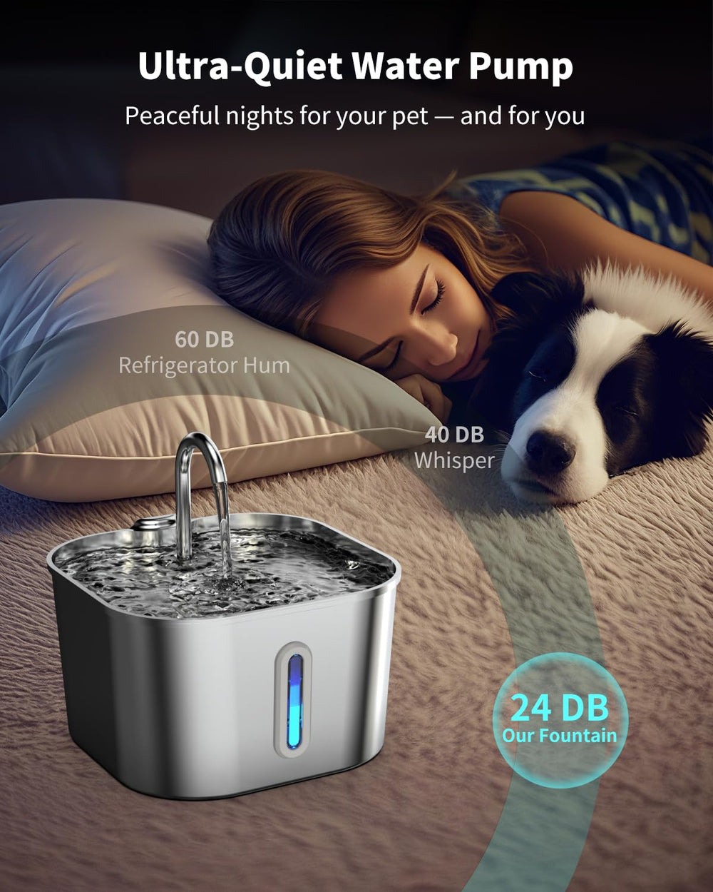 Capacidad 2.2 L de Vekonn, ideal para hogares con varias mascotas.