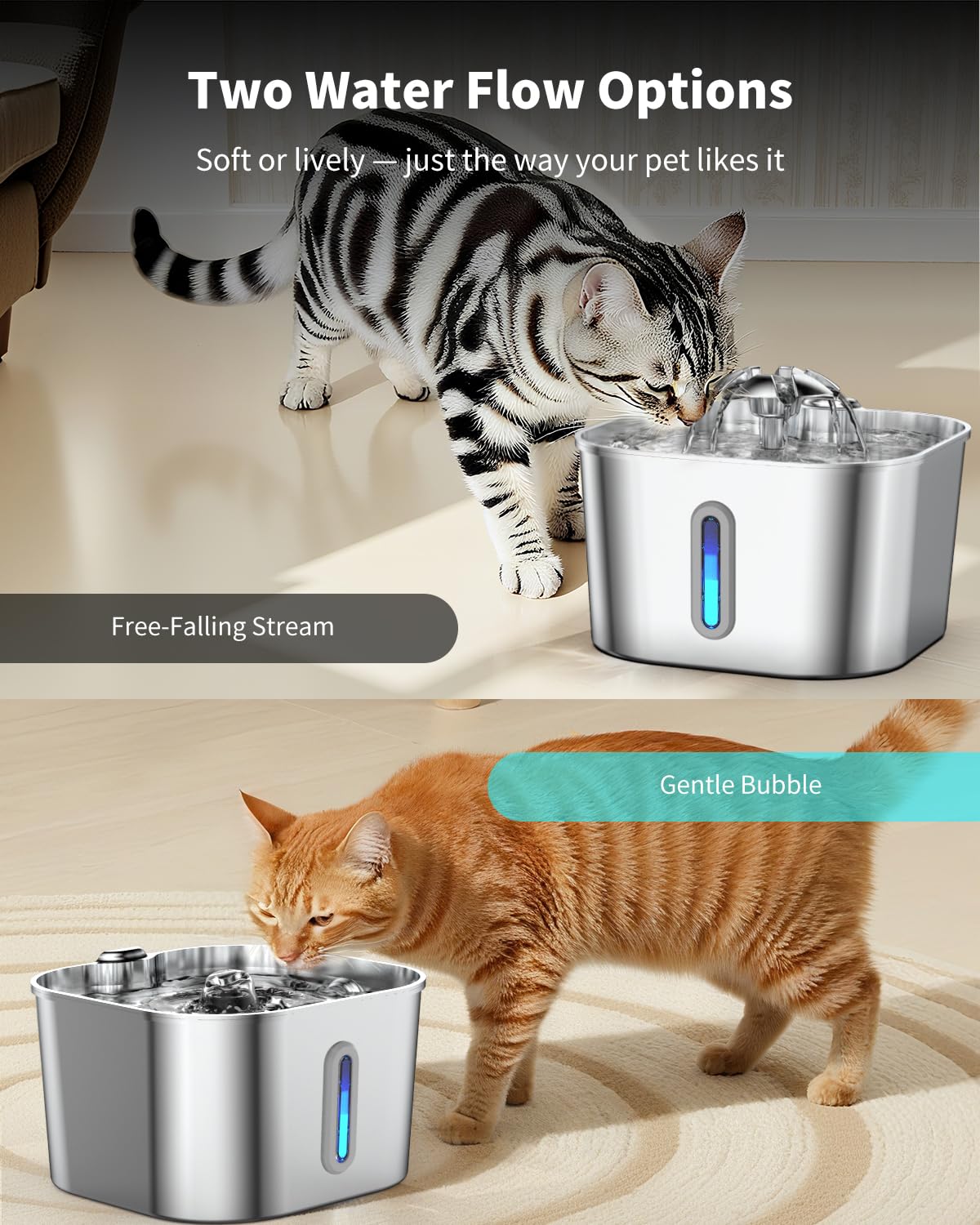 Vekonn diseño compacto y fácil de limpieza para hogares con varias mascotas.