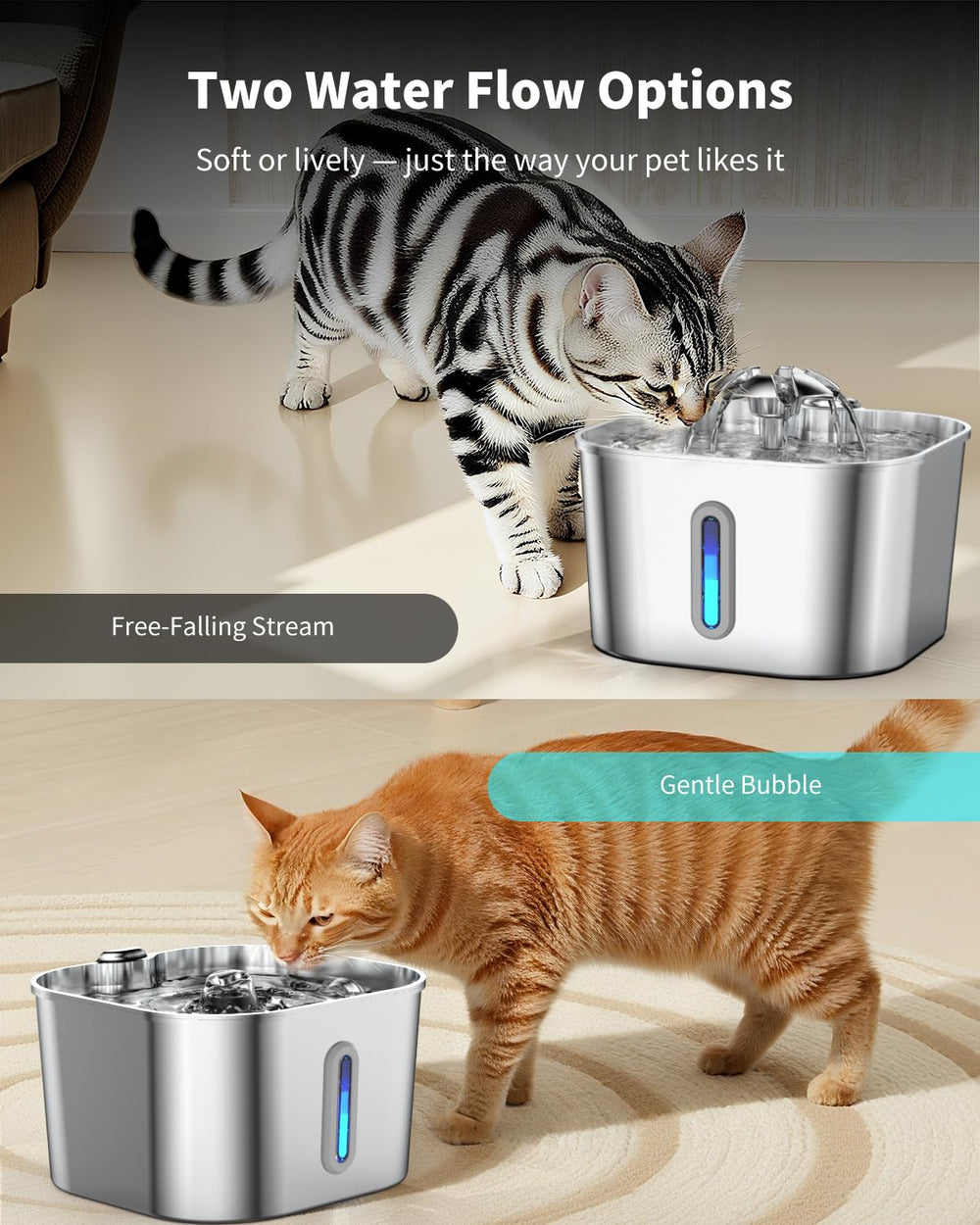 Vekonn diseño compacto y fácil de limpieza para hogares con varias mascotas.
