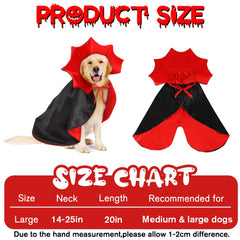 Vellibring cuello alto rojo con capa para perro, look audaz.