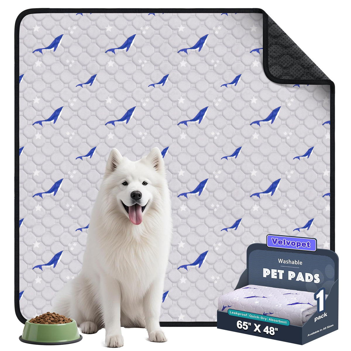 Velvopet almohadilla lavable grande para perros, protege su suelo.