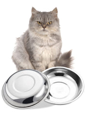 Tazón VENTION para gato, acero inoxidable, diámetro de 7.3 pulgadas y comodidad para bigotes.