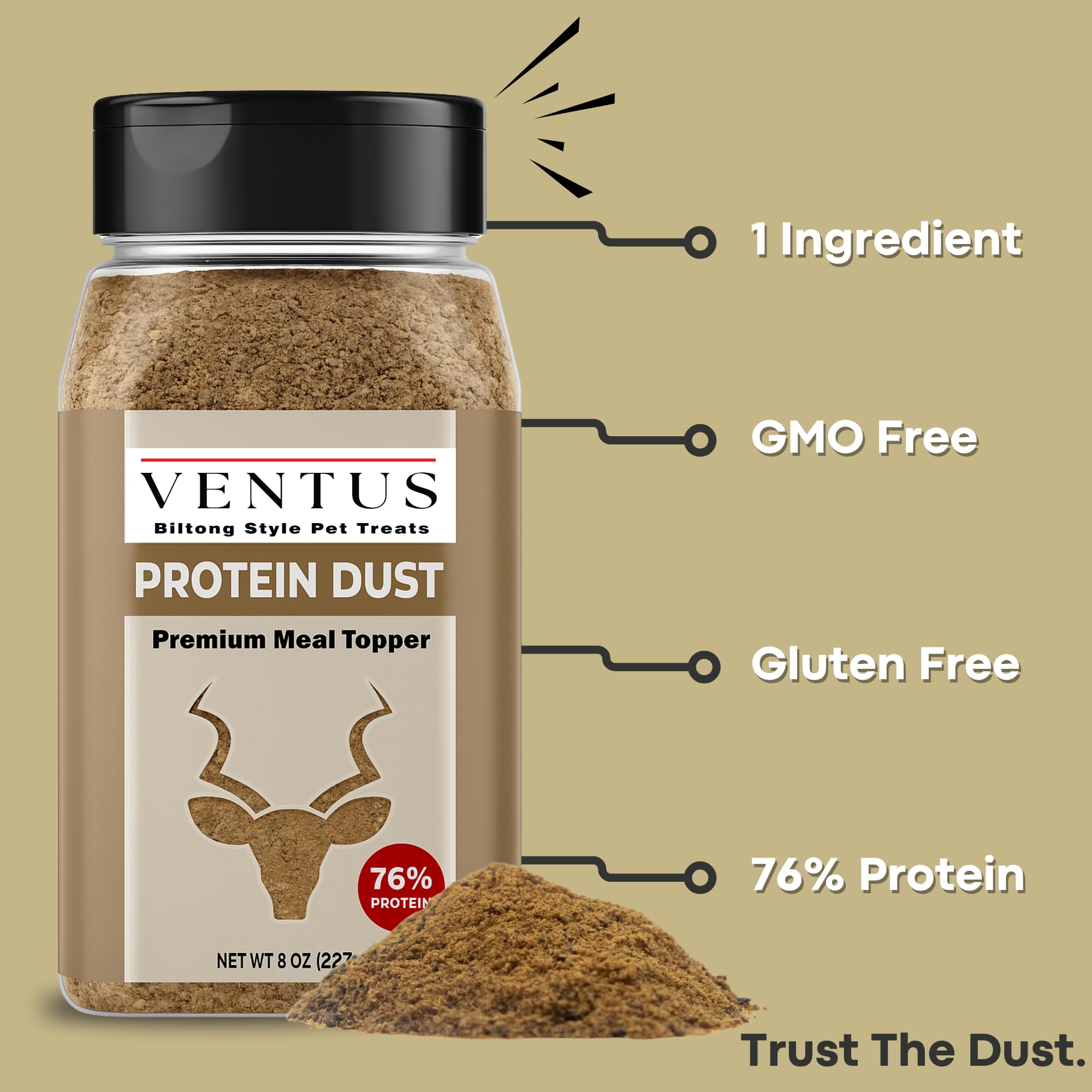 VENTUS Venado ingrediente unico: opción pura para perros con sensibilidades.