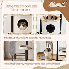 Venuvits Cat Tree 66in poste rascador para uñas y juego.