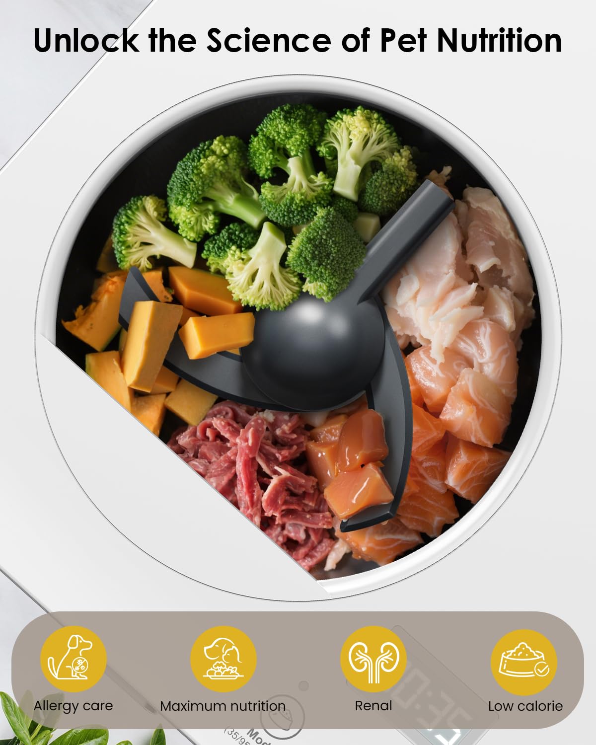 VEPOUYU Pet Fresh Meal Maker autolimpieza para facilitar limpieza