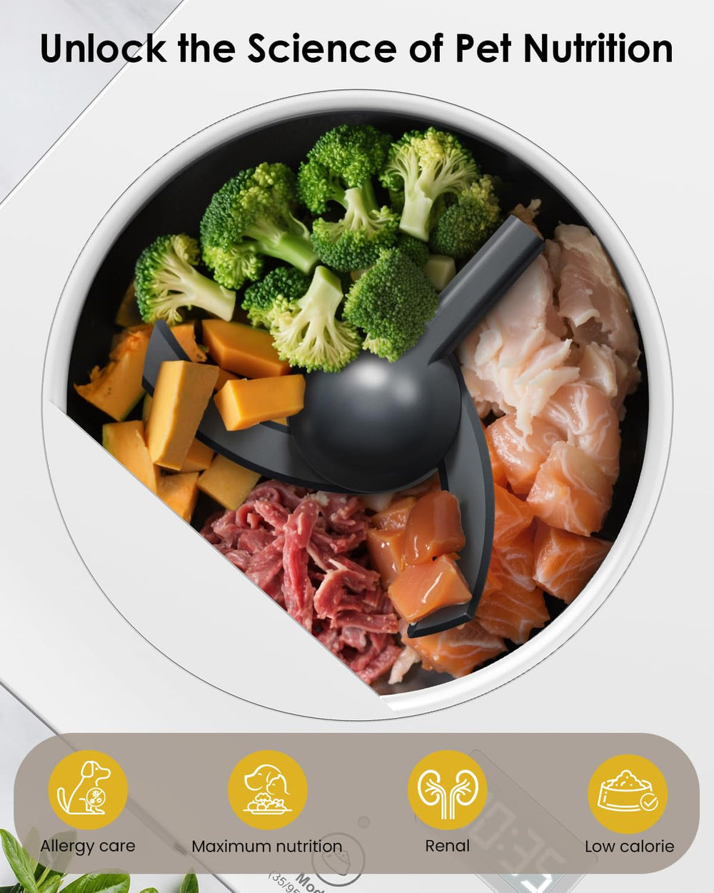 VEPOUYU Pet Fresh Meal Maker autolimpieza para facilitar limpieza