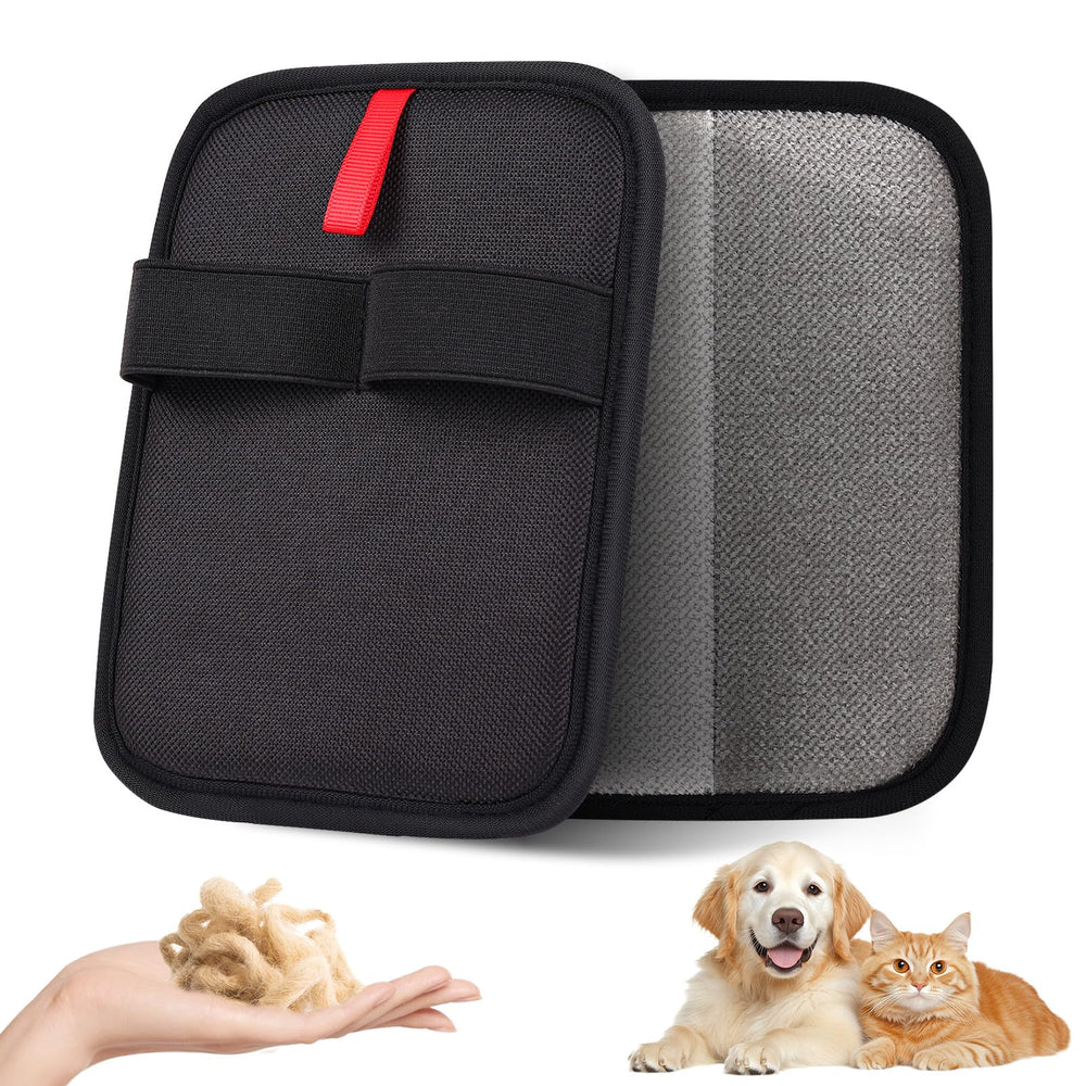 Guantes VerdeVilla para eliminar pelo de mascotas en el sofá, limpieza rápida y eficaz.