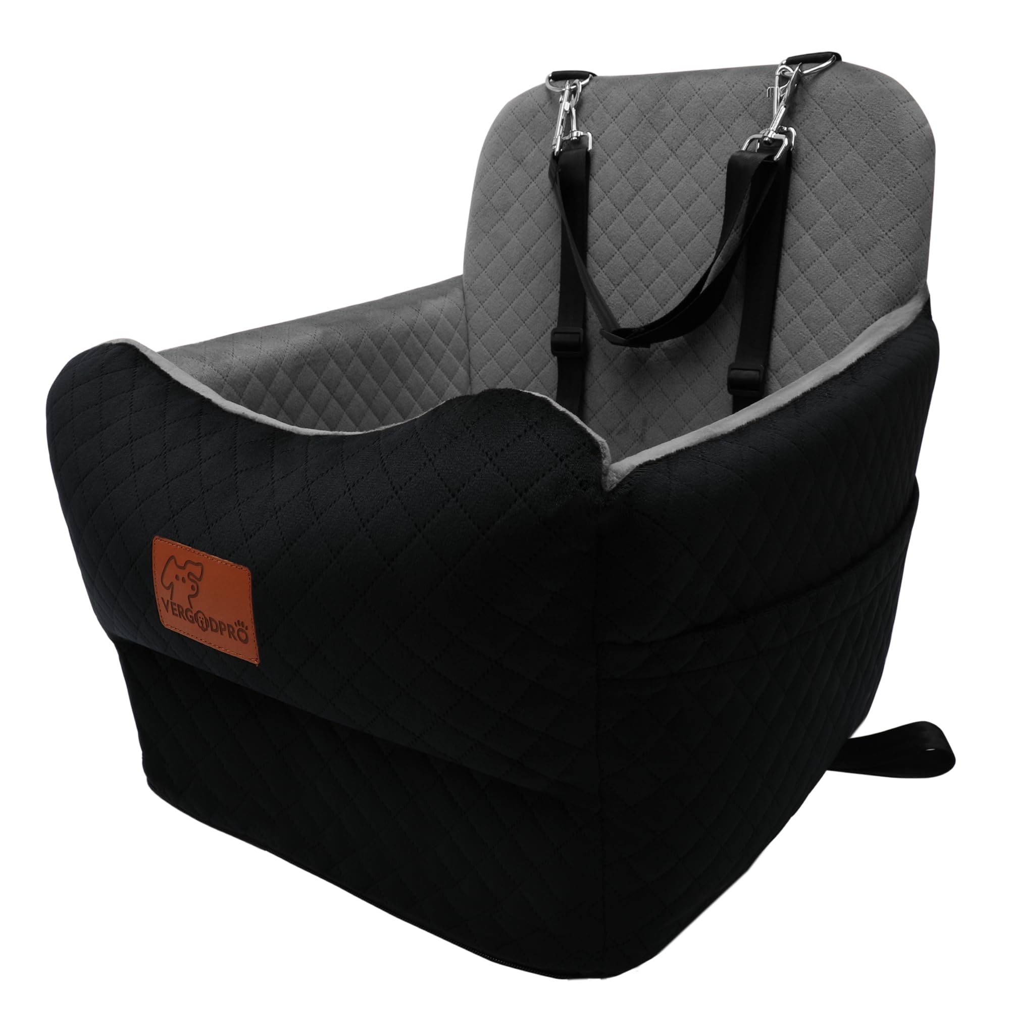 VERGODPRO asiento elevador para perros, vista al exterior para tranquilidad durante el viaje