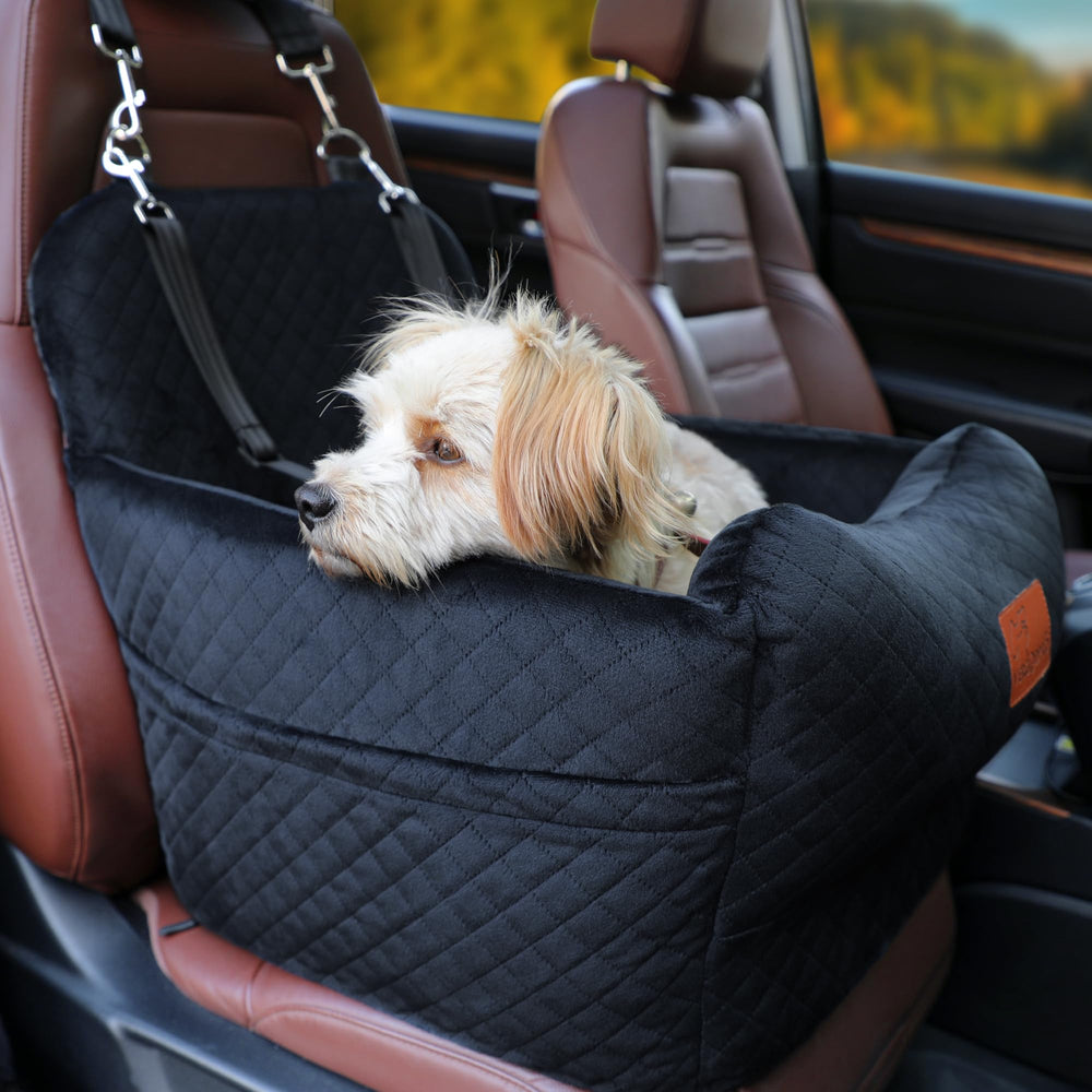 VERGODPRO asiento elevador para perros en coche con vista al exterior