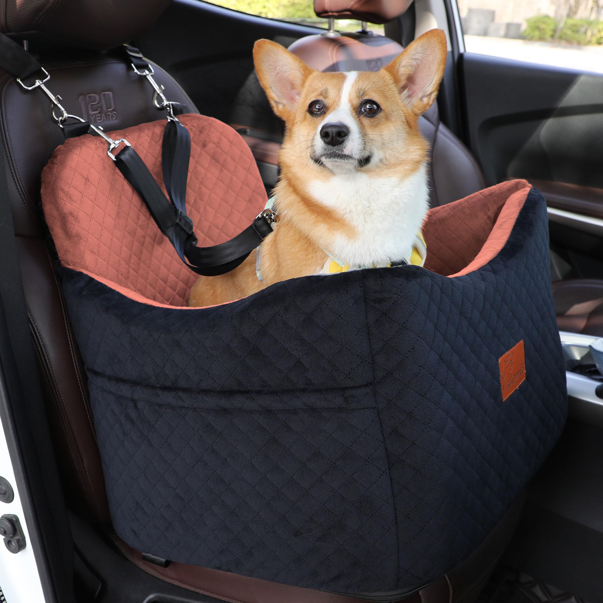 VERGODPRO asiento para perros en coche mejora visibilidad durante el viaje