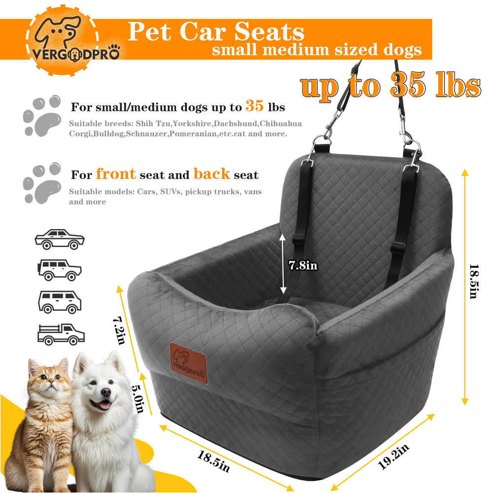 VERGODPRO cinturón de seguridad para perro, fijación estable en coche.