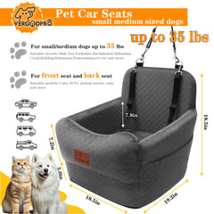 VERGODPRO cinturón de seguridad para perro, fijación estable en coche.