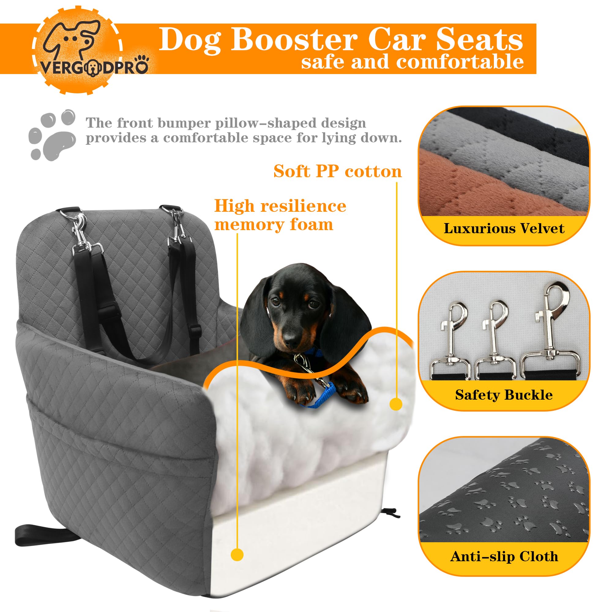 VERGODPRO funda lavable, cojín suave y fácil de limpiar para perros.