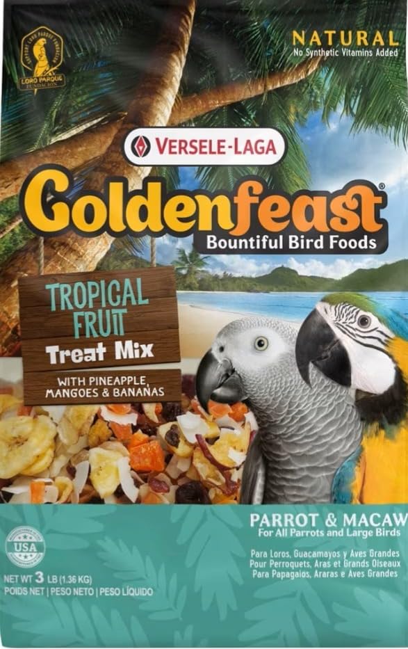 Versele-Laga Goldenfeast Mezcla Fruta Tropical para aves grandes, fomenta el forraje