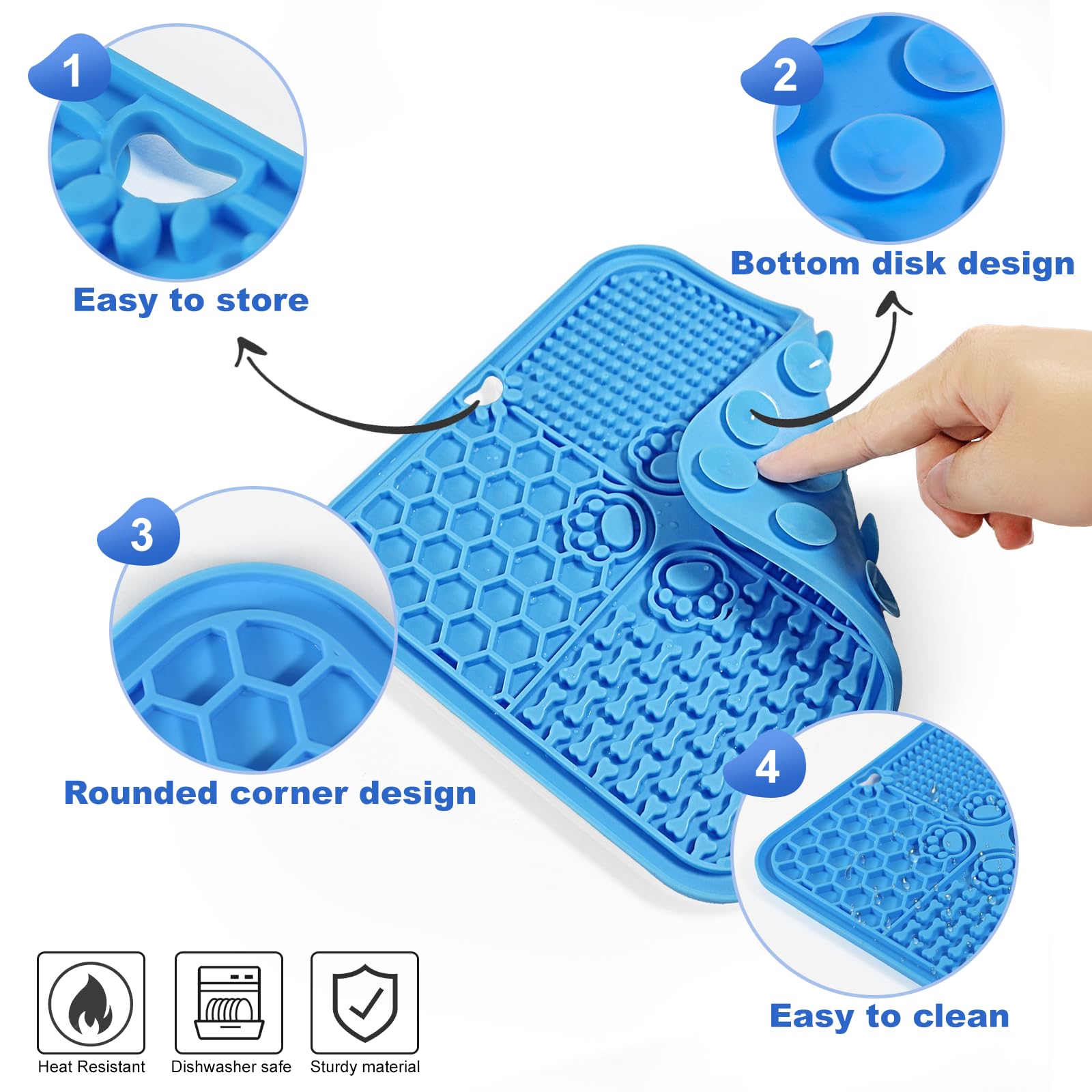 Verwohnt Lick Mat de aproximadamente 20 cm para perros medianos y grandes.