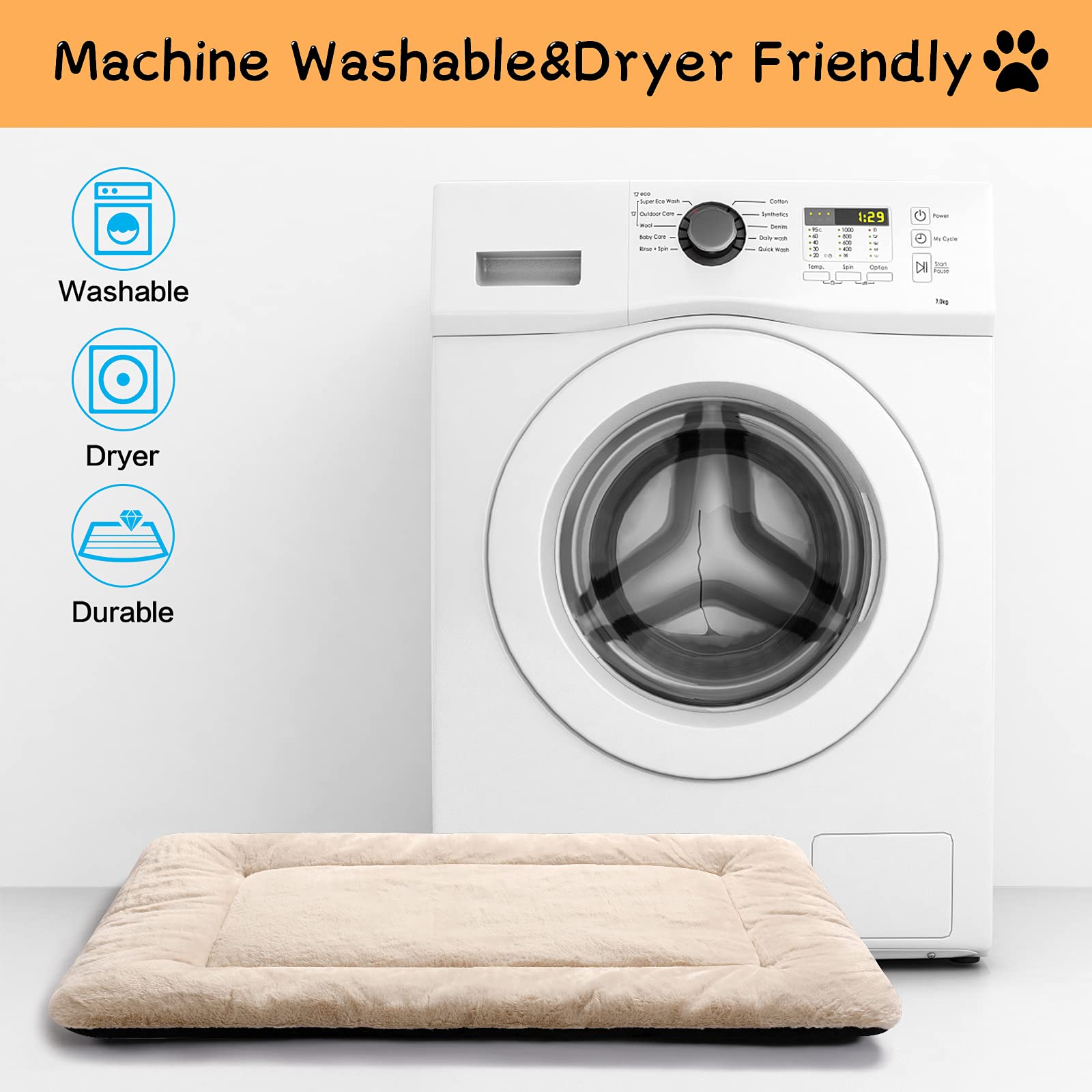 VERZEY uso múltiple: cama para jaula, kennel y cojín.