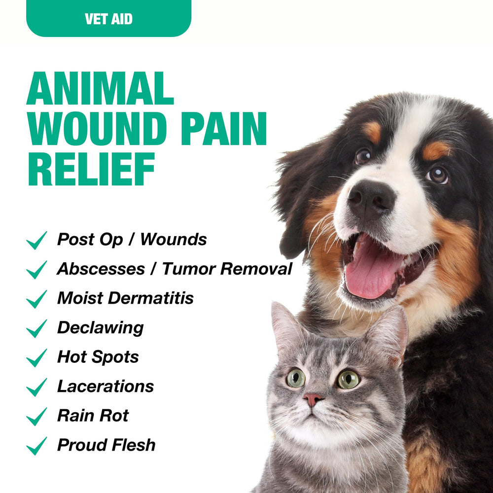 Vet Aid: aplicación dermatológica suave para zonas irritadas de mascotas.