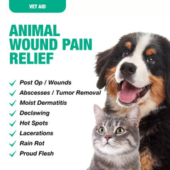 Vet Aid: aplicación dermatológica suave para zonas irritadas de mascotas.