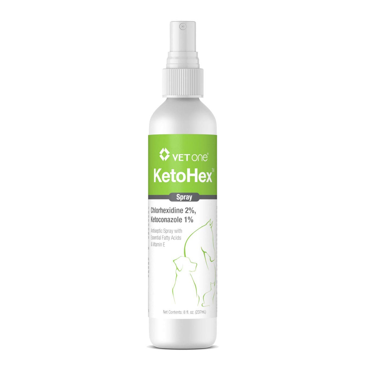 Vet One Ketohex Spray frasco 8 onzas para cuidado diario de mascotas