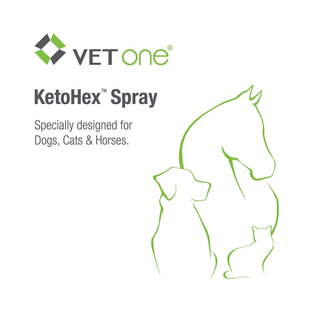 Vet One Ketohex Spray uso cómodo en la mano para maniobras simples