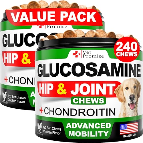 Vet Promise Glucosamina para perros, frasco para administración diaria