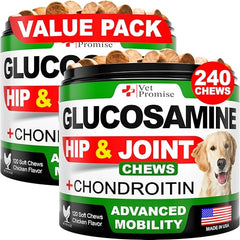Vet Promise Glucosamina para perros, frasco para administración diaria