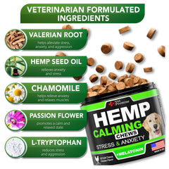 Vet Promise ingredientes naturales como valeriana para calma suave del perro