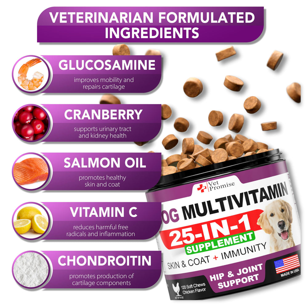 Vet Promise multivitamínico para perros, piel sana y pelaje brillante gracias al Omega