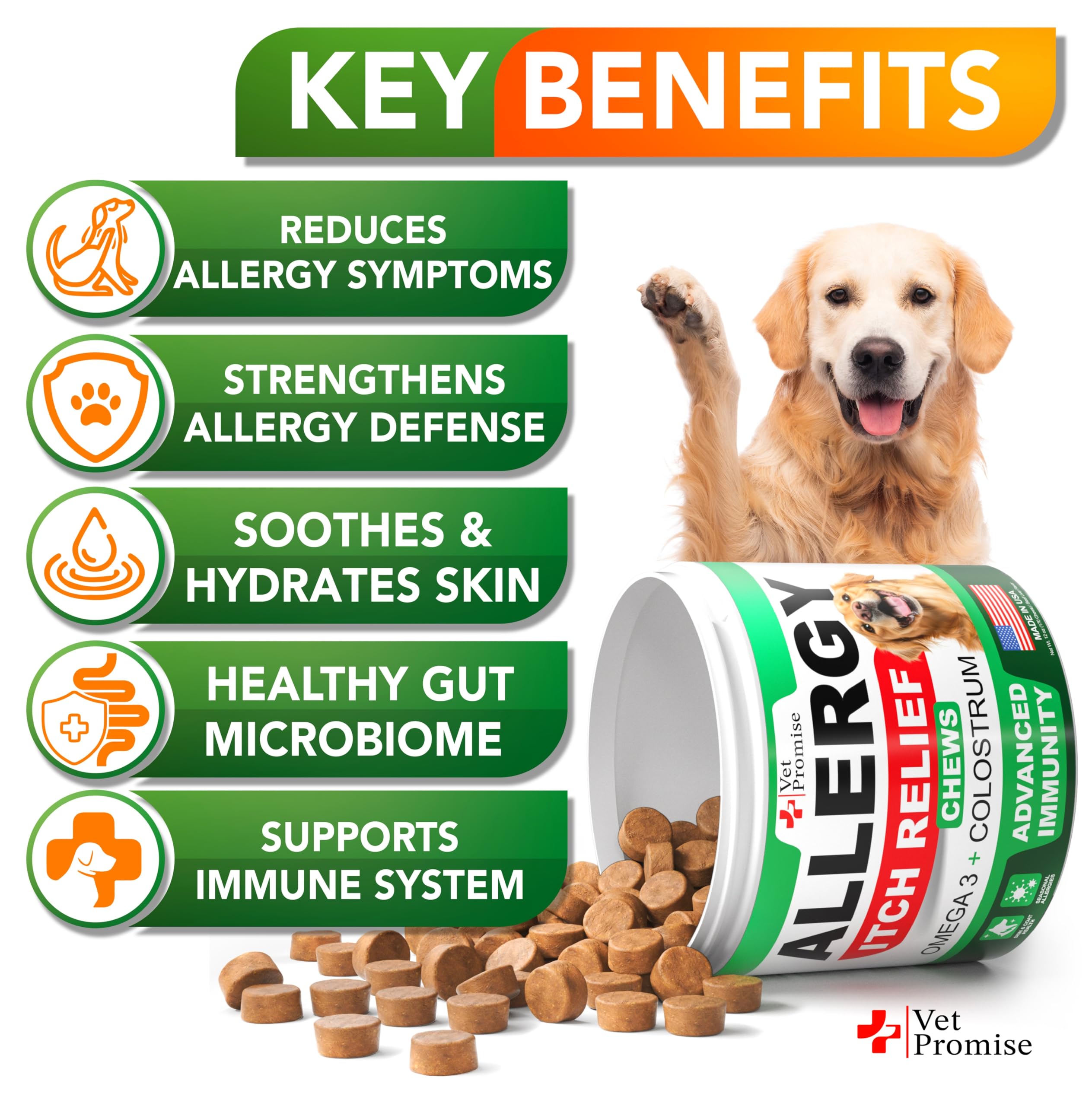 Vet Promise piel sana en perros con bocado que reduce el picor