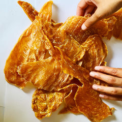 Vet Recommended trozos de pollo deshidratados en tamaño grande para masticar.