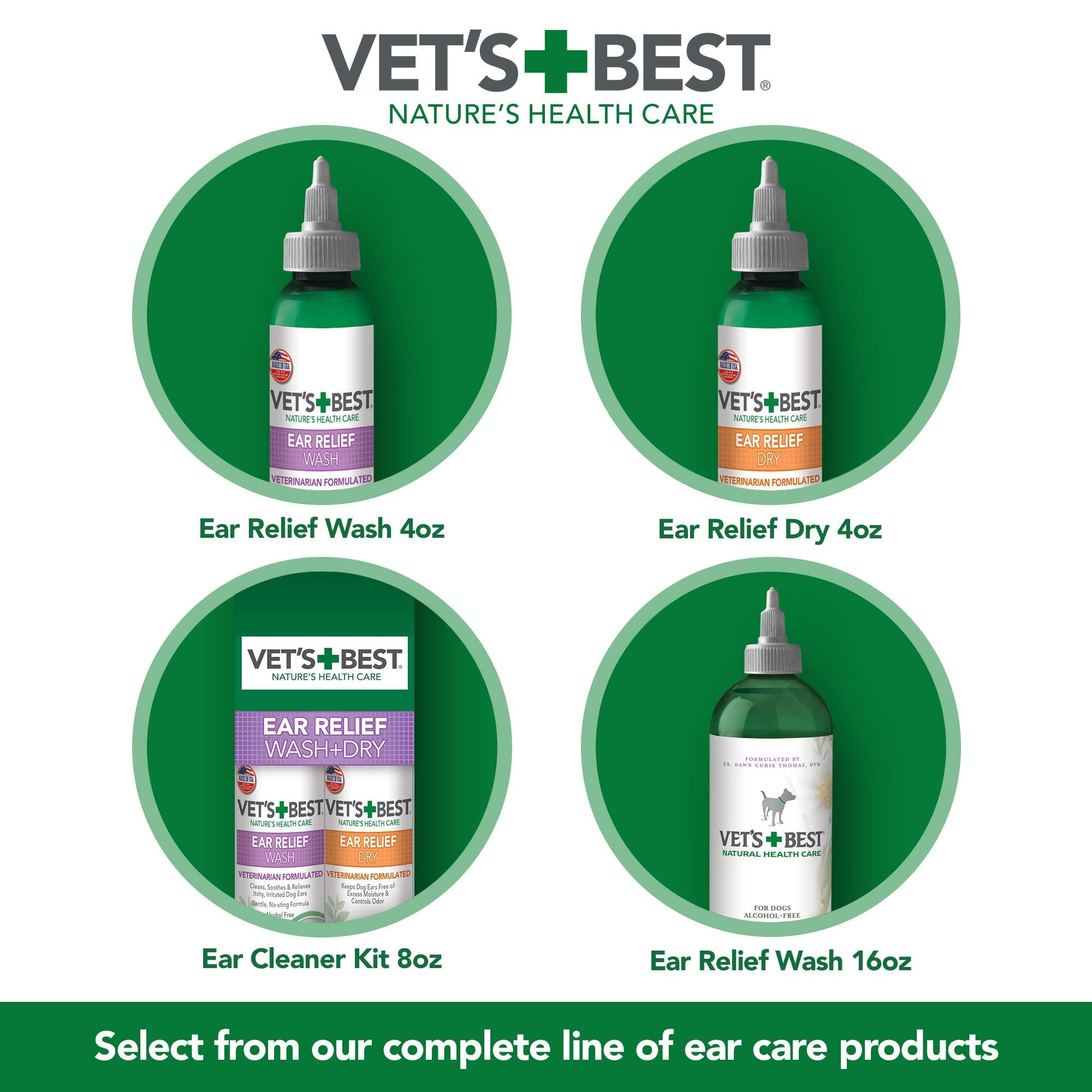 Uso diario para mantenimiento de oídos con Vet's Best.